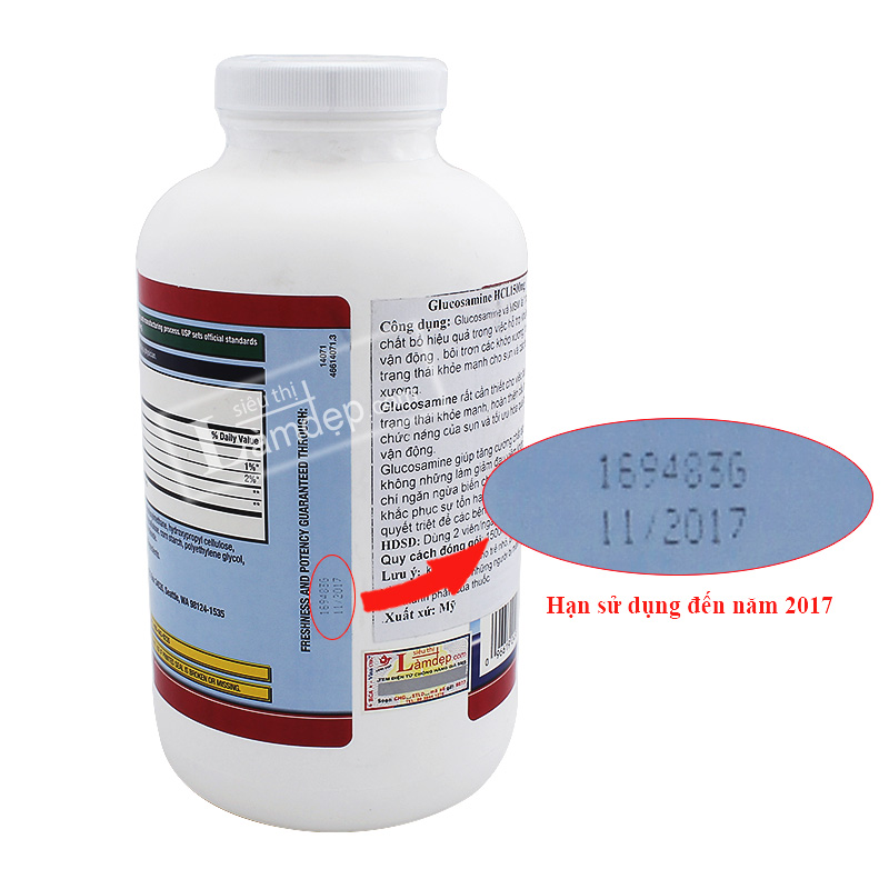 Glucosamine Kirkland HCL & MSM (1500mg x 375 Viên)