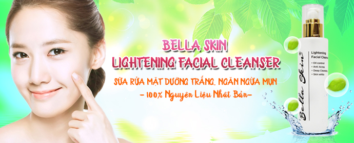 Sữa Rửa Mặt Trắng Da, Ngăn Ngừa Mụn Lightening Facial Cleanser Bella Skin