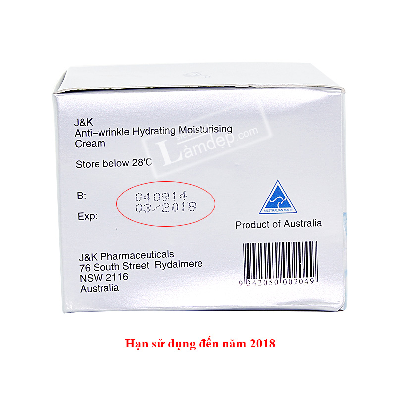 Kem Chống Nhăn J K Anti – Wrinkle Hydrating Moisturising 100g