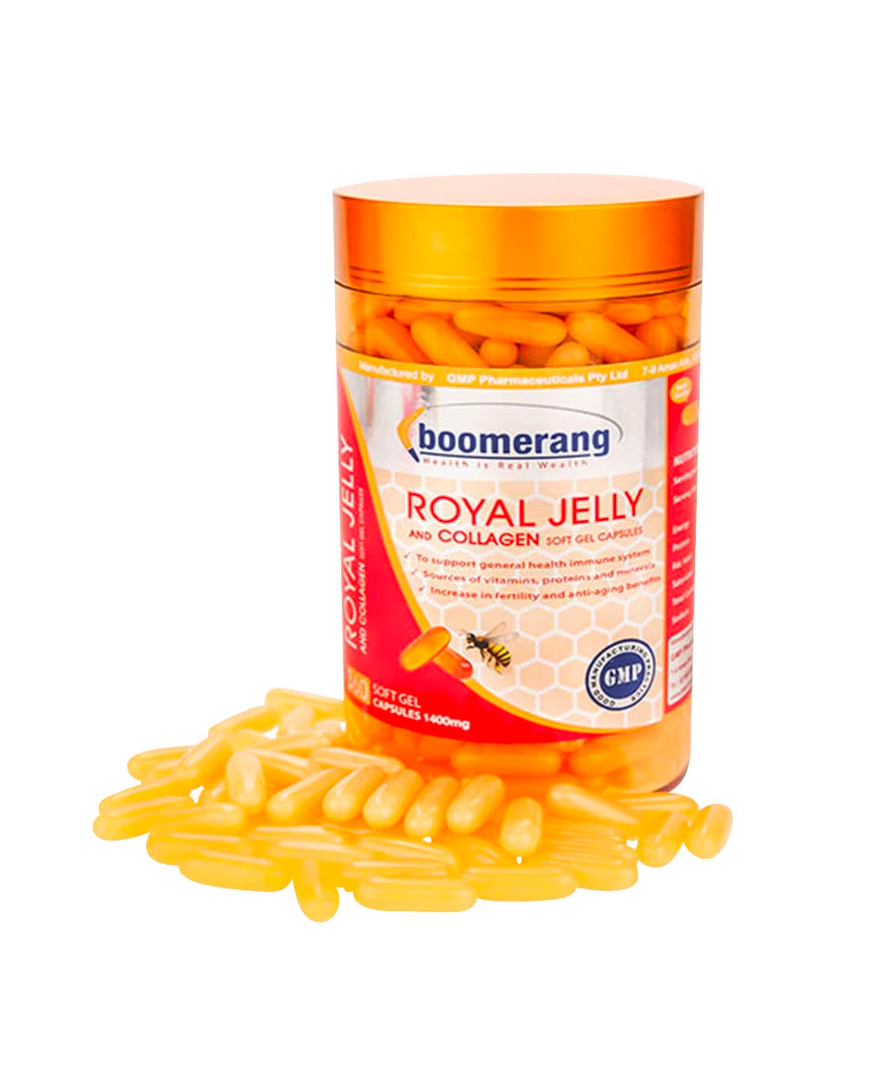 Sữa Ong Chúa Boomerang Collagen Royal Jelly 1400mg x 120 Viên chính