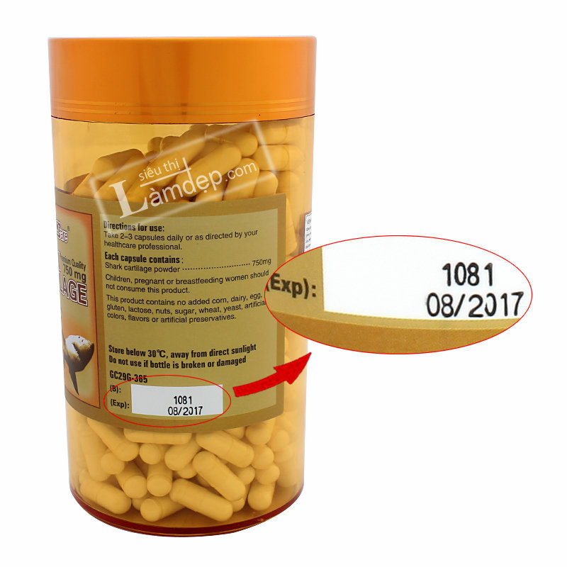 Viên Uống Bổ Khớp Golden Care Shark Cartilage (750 mg x 365 Viên)