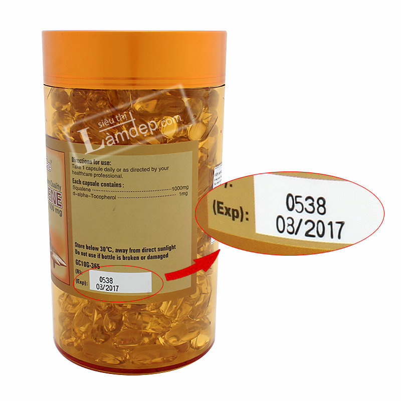 Golden Care Pretimun Quality Squalene (1000mg x 365 Viên)