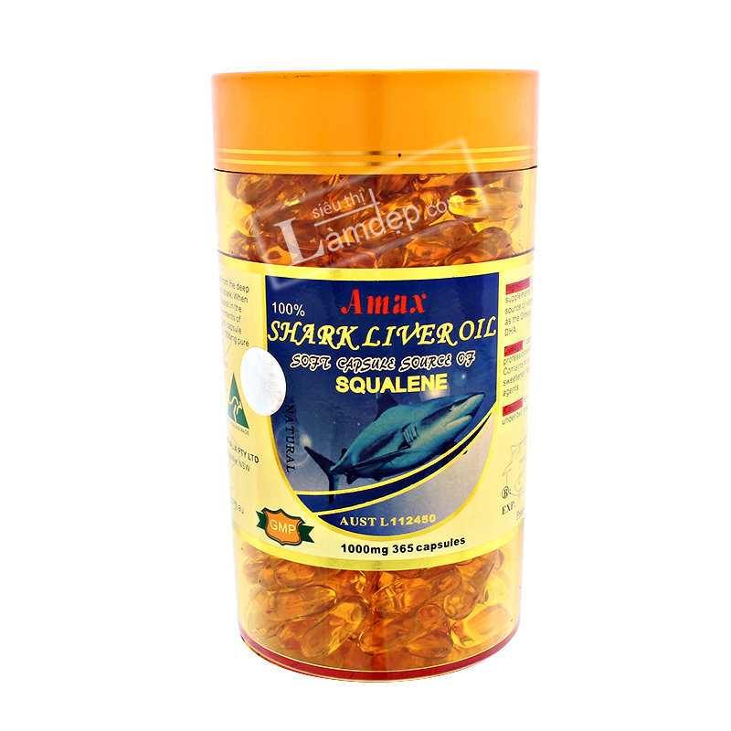 Viên Dầu Cá Shark Liver Oil (1000 mg x 100 Viên)