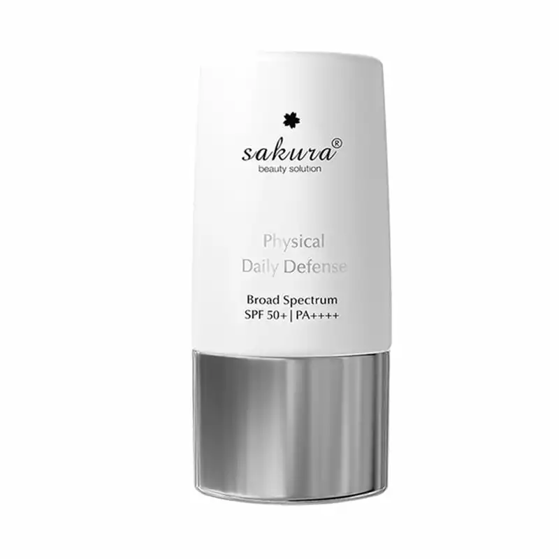 Nhũ Tương Chống Nắng Vật Lý SAKURA PHYSICAL DAILY DEFENSE SPF 50+ PA++++ (60gr) chính hãng giá tốt tại Siêu Thị Làm Đẹp