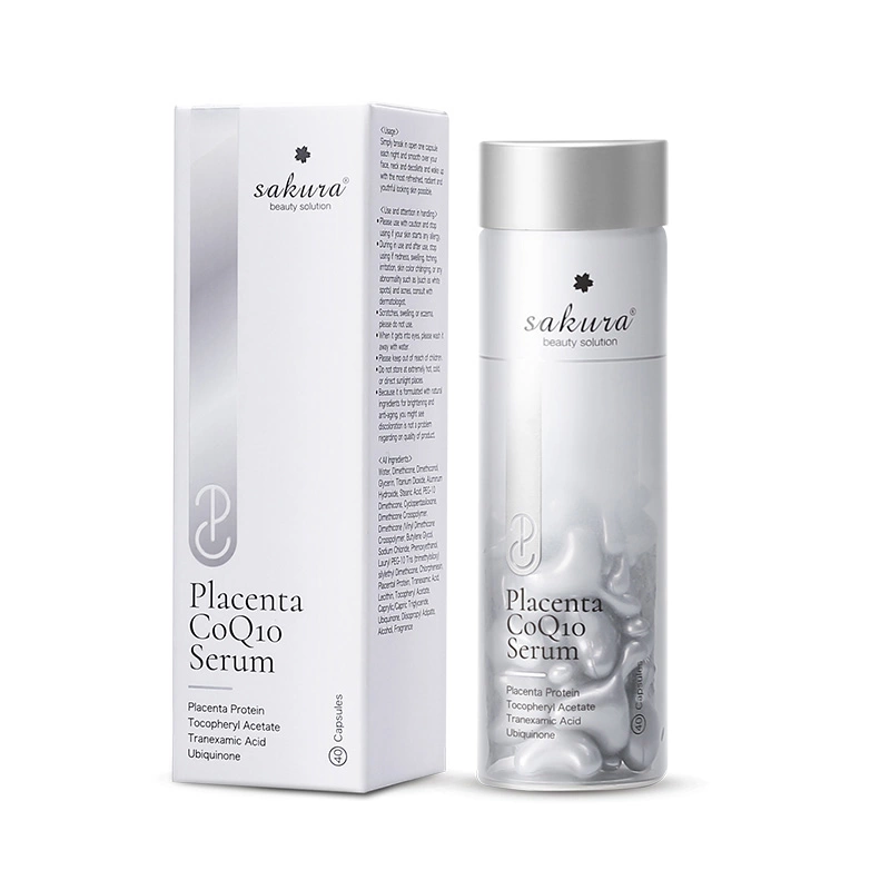 Serum Dưỡng Trắng Da Chống Lão Hoá Nhau Thai Cừu SAKURA PLACENTA COQ10 SERUM (40 Viên) chính hãng giá tốt tại Siêu Thị Làm Đẹp