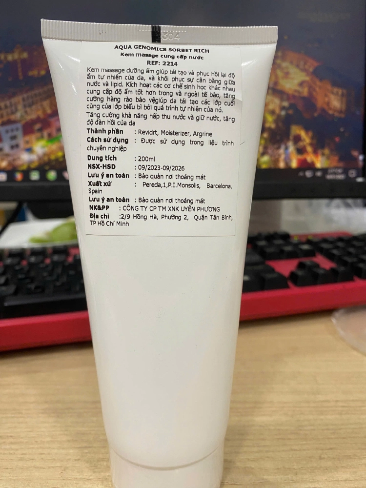 Bruno Vassari Aqua Genomics Sorbet Rich - Kem Dưỡng Ẩm Cho Da Khô (200ml)