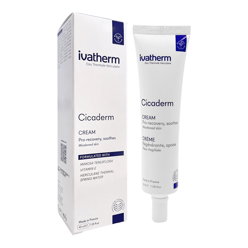 Kem Tái Tạo Da Và Ngăn Ngừa Sẹo Ivatherm Cicaderm Cream 40ml chính hãng giá tốt tại Siêu Thị Làm Đẹp
