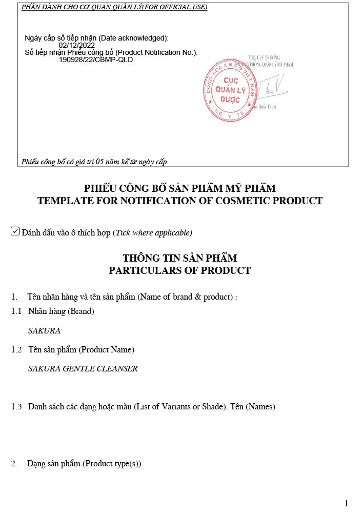 Sakura Gentle Cleanser - Sữa Rửa Mặt Dành Cho Da Nhạy Cảm chính hãng giá tốt tại Siêu Thị Làm Đẹp