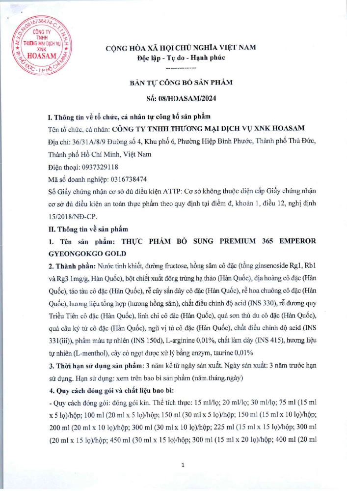 Tinh Chất Đông Trùng Hạ Thảo Premium 365 Emperor Gyeongokgo Gold - Bổ Dược Tăng Lực Từ Hàn Quốc