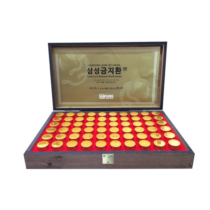 An Cung Ngưu Hoàng Hoàn Samsung Gum Jee Hwan Premium Natural Herb Hwan Hộp Gỗ
