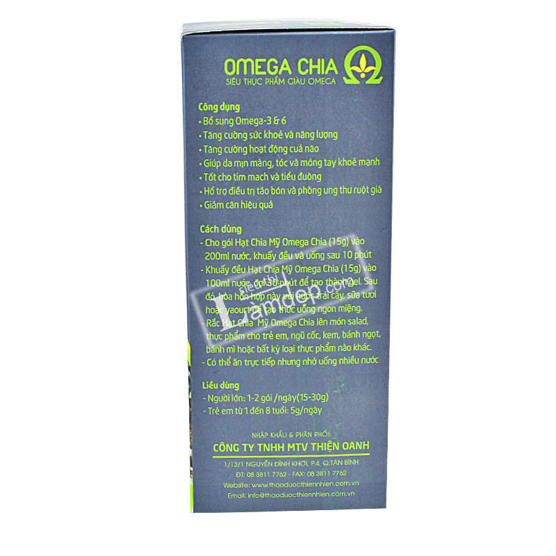 Hạt Chia Mỹ Omega Chia ( 33 gói x 15gr)