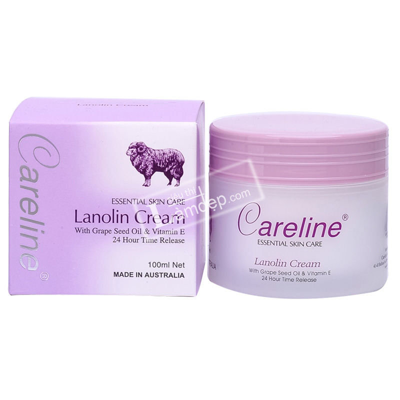 Kem Mỡ Cừu Careline Kết Hợp Tinh Dầu Hạt Nho Và Vitamin E