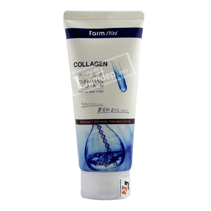 Sữa Rửa Mặt Trẻ Hóa Da Chiết Xuất Collagen Farm Pure Collagen Cleansing Foam 