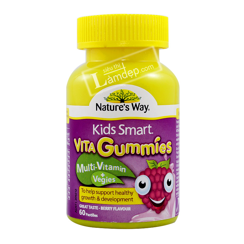 Viên Gum Bổ Sung Vitamin Và Rau Cho Trẻ Em Natures Way Kids Smart Vita Gummies
