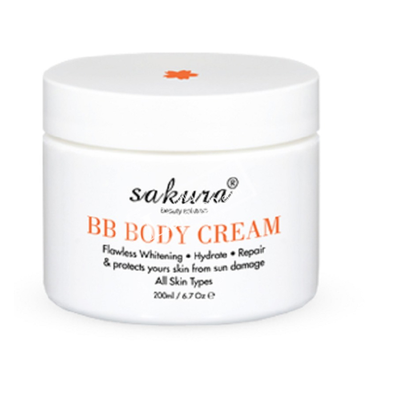 Kem trang điểm dưỡng trắng da toàn thân Sakura BB Body Cream