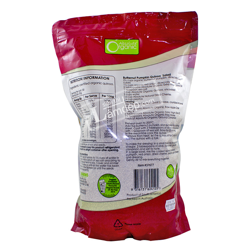Hạt Diêm Mạch Absolute Organic Certified Organic Quinoa (1.5kg)
