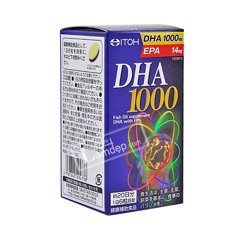 Viên Uống Bổ Não DHA & EPA Nhật Bản (1000mg x 120 viên)