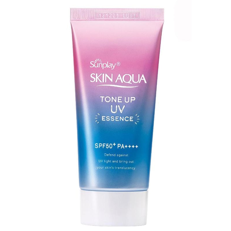 Kem Chống Nắng Sunplay Skin Aqua Tone Up UV Essence SPF50+ PA++++ Màu Ombre Xanh Hồng Dành Cho Mọi Loại Da