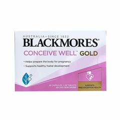 Hình Ảnh Viên Uống Tăng Khả Năng Thụ Thai Cho Nữ Blackmores Pre-Conception Conceive Well Gold - sieuthilamdep.com