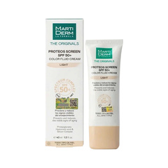 Hình Ảnh MartiDerm The Originals Proteos Screen SPF50+ Color Fluid Cream Light - Kem Chống Nắng Nâng Tone - sieuthilamdep.com
