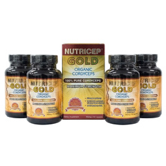 Hình Ảnh Combo 4 Hộp Đông Trùng Hạ Thảo Nutricep Gold Organic Cordyceps Sinensis Cao Cấp Từ Mỹ - sieuthilamdep.com