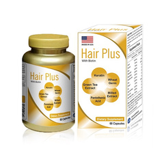 Hình Ảnh Viên Uống Mọc Tóc, Ngăn Rụng Tóc Hair Plus Của Mỹ (60 Viên) - sieuthilamdep.com