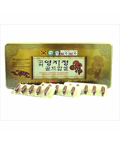Hình Ảnh Viên Linh Chi KGS Korean Linhzhi Mushroom Extract Gold Capsule Hộp Thiếc 120 Viên - sieuthilamdep.com