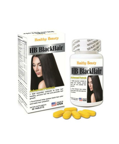 Hình Ảnh Viên Uống Chống Bạc Tóc, Rụng Tóc HB Black Hair Từ Healthy Beauty 60 Viên - sieuthilamdep.com