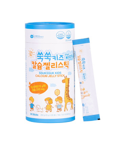 Hình Ảnh Thạch Hồng Sâm Baby KGS Ssukssuk Kids Calcium Jelly Stick (15gr x 30 gói) - sieuthilamdep.com