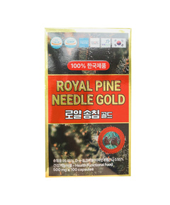 Hình Ảnh Tinh Dầu Thông Đỏ Royal Pine Needle Gold Hàn Quốc 100 Viên - sieuthilamdep.com