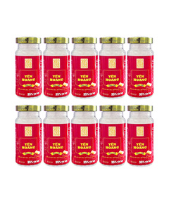 Hình Ảnh Combo 10 Hũ Tổ Yến Chưng Sẵn - Yến Hoàng Đường Phèn 35% Yến (Hũ 150ml), Tùy Chọn: Combo 10 Hũ - sieuthilamdep.com