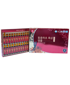 Hình Ảnh Tinh Chất Hắc Sâm Đông Trùng Ginseng King Korean Black Ginseng Cordyceps Ampoule Premium (30 ống x 20ml) - sieuthilamdep.com