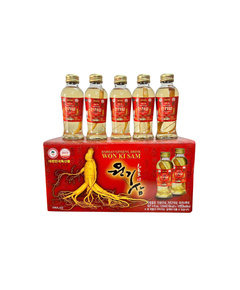 Hình Ảnh Nước Hồng Sâm Có Củ Wonkisam Korean Ginseng Drink Hàn Quốc (10 chai x 120ml) - sieuthilamdep.com