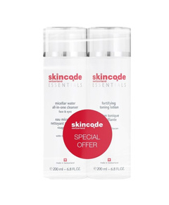 Hình Ảnh Skincode Duo Pack Micellar Water & Fortifying Toning Lotion - Bộ Đôi Làm Sạch Da - sieuthilamdep.com