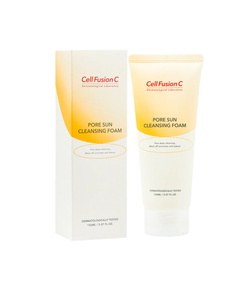 Hình Ảnh Cell Fusion C Pore Sun Cleansing Foam - Sữa Rửa Mặt Dưỡng Sáng Da, Giảm Mụn Đầu Đen - sieuthilamdep.com
