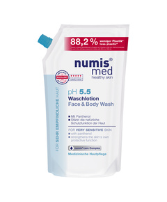 Hình Ảnh Numis Med Face & Body Wash pH 5.5 - Sữa Rửa Mặt & Tắm Toàn Thân (Refill - 500ml), Tùy Chọn: Refill (500ml) - sieuthilamdep.com