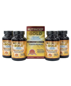 Hình Ảnh Combo 4 Hộp Đông Trùng Hạ Thảo Nutricep Gold Organic Cordyceps Sinensis Cao Cấp Từ Mỹ - sieuthilamdep.com