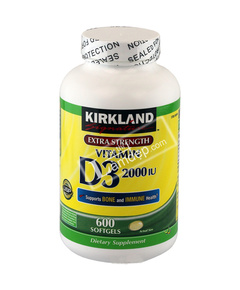 Hình Ảnh Viên Uống Vitamin D3 2000 IU Kirkland Signature (600 Viên) - sieuthilamdep.com