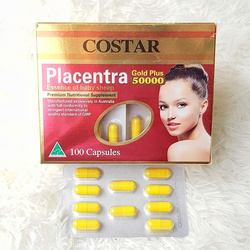 Hình Ảnh Nhau Thai Cừu Costar Placentra Gold Plus 50000mg 100 Viên - sieuthilamdep.com