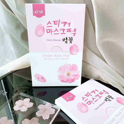 Hình Ảnh Mặt Nạ Hoa Anh Đào Genie Cherry Blossom Sticker Mask Pack - sieuthilamdep.com