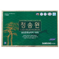 Hình Ảnh Viên Tinh Dầu Thông Đỏ Cheong Song Won Hộp Xanh Hàn Quốc 180 Viên - sieuthilamdep.com