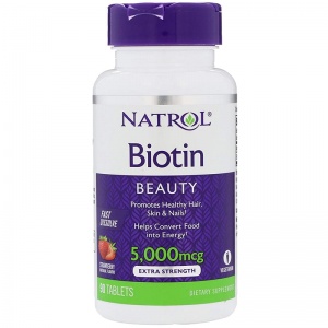 Hình Ảnh Viên Ngậm Mọc Tóc Natrol Biotin Beauty Cao Cấp Từ Mỹ - sieuthilamdep.com
