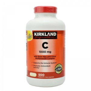 Hình Ảnh Viên Uống Bổ Sung Vitamin C Kirkland Signature Vitamin C (1000mg x 500 Viên) - sieuthilamdep.com