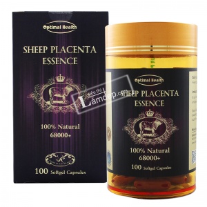 Hình Ảnh Nhau Thai Cừu Optimal Health Sheep Placenta Essence 68000mg (100 Viên) - sieuthilamdep.com