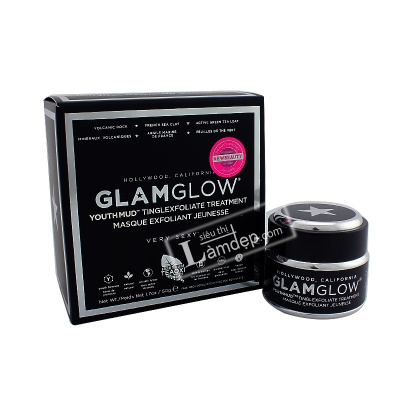 HỘP MẶT NẠ ĐẤT SÉT GLAMGLOW THIẾT KẾ ĐEN HUYỀN BÍ VỚI DÒNG CHỮ TRẮNG NỔI BẬT
