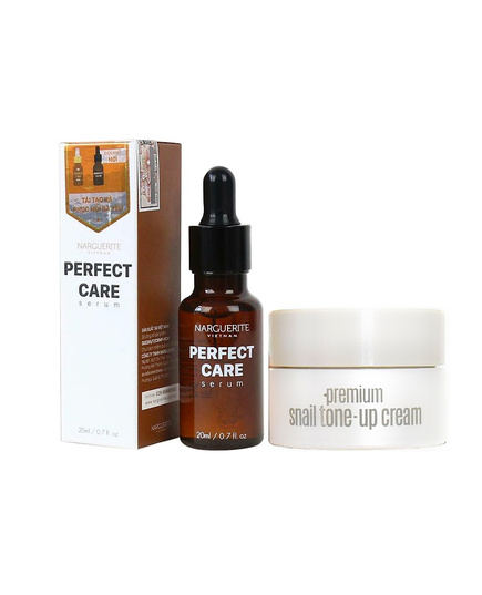 Hình Ảnh Combo Dưỡng Trắng Tái Tạo Da Ốc Sên Narguerite Perfect Care + Goodal Mini Premium Snail Tone Up Cream - sieuthilamdep.com
