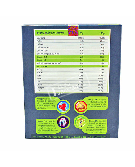 Hình Ảnh Hạt Chia Mỹ Omega Chia ( 33 gói x 15gr), 4 hình ảnh - sieuthilamdep.com
