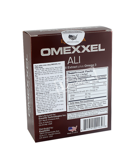 Hình Ảnh Thảo Dược Tăng Cường Sinh Lý Nam ExelUSA Omexxel Ali Tongkat Ali Extract Plus Omega 3, 3 hình ảnh - sieuthilamdep.com