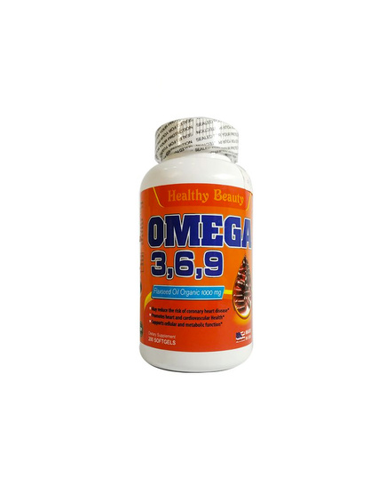 Hình Ảnh Viên Dầu Cá Omega 3, 6, 9 Flaxseed Oil 100mg Từ Healthy Beauty - sieuthilamdep.com