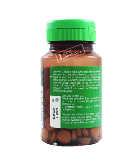 Hình Ảnh Viên Uống Bổ Não, Tăng Cường Trí Nhớ Cenovis Ginkgo Biloba 2000, 2 hình ảnh - sieuthilamdep.com